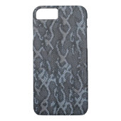 Blauwe grijze slang Case-Mate iPhone case (Achterkant)