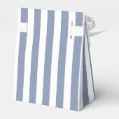 Blauwe grijze strepen en witte snoepjes bedankdoosjes (Achterkant)