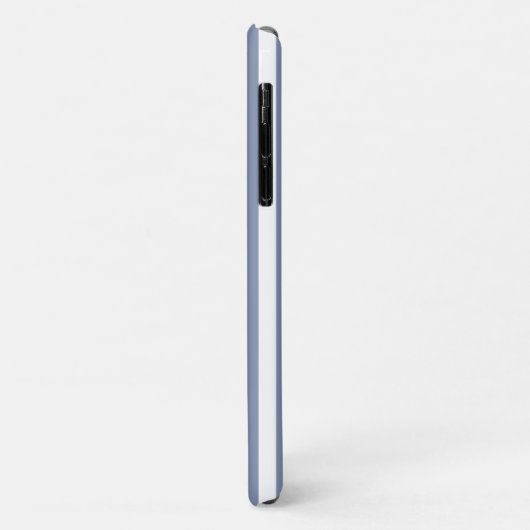 Blauwe grijze strepen en witte snoepjes Case-Mate iPhone case (Achterkant/links)