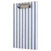 Blauwe grijze strepen en witte snoepjes klembord (Links)