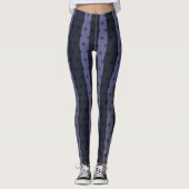 Blauwe/grijze striped pooldot leggings (Voorkant)