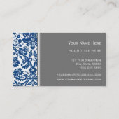 Blauwe grijze Visitekaartjes (Achterkant)