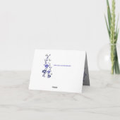 Blauwe, grijze vlinder bloemfoto dank u kaart (Achterkant)