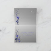 Blauwe, grijze vlinder bloemige foto dankkaart bedankkaart (Binnen)