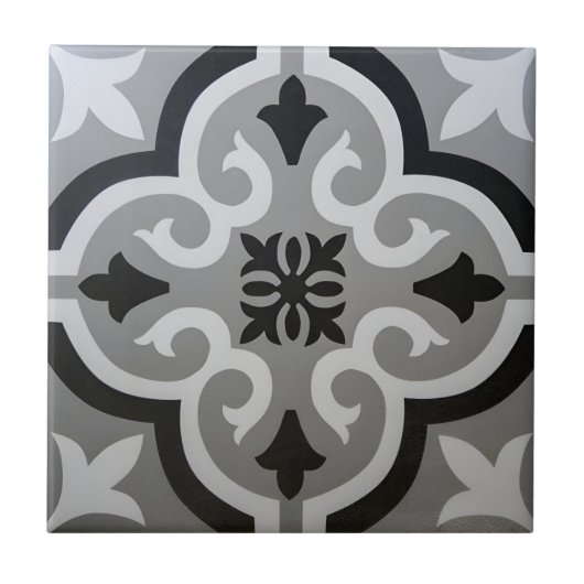 blauwe grijze vloertegels  tegeltje (Voorkant)