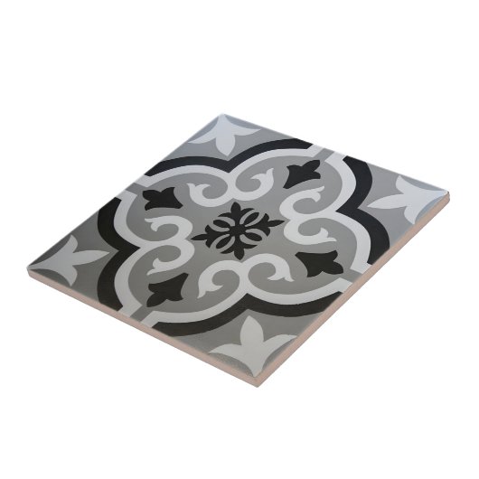 blauwe grijze vloertegels  tegeltje (Zijkant)