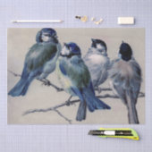 Blauwe grijze vogels op een bijkantoor door Hector Tissuepapier (Craft)