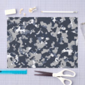 Blauwe grijze witte Camouflage Camopatroop Tissuepapier (Craft)