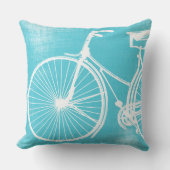Blauwe grijze witte fiets kussen (Voorkant)