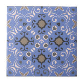 Blauwe grijze witte kleur verwisselbaar legant Dam Tegeltje (Voorkant)