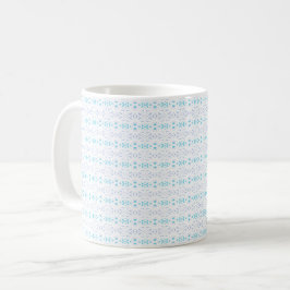 Blauwe grijze witte pasta Deco Pattern Gift Drink  Koffiemok
