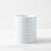 Blauwe grijze witte pasta Deco Pattern Gift Drink  Koffiemok (Center)