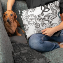 Blauwe grijze witte tandwielen Steampunk Boys Deco