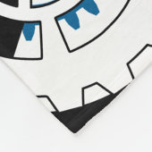 Blauwe grijze witte tandwielen Steampunk Boys Deco Fleece Deken (Hoek)