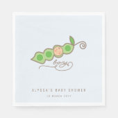 Blauwe grillige erwten in een Pod Boy Baby shower Servet (Voorkant)