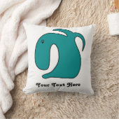 Blauwe grillige vis kussen (Deken)