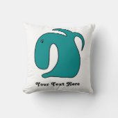 Blauwe grillige vis kussen (Voorkant)