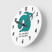 Blauwe grillige vis ronde klok (Hoek)