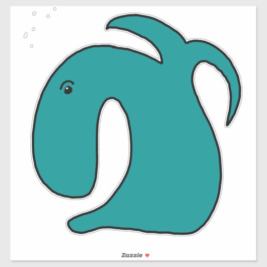 Blauwe grillige vis sticker (Vel)