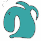 Blauwe grillige vis sticker (Voorkant)