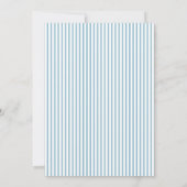 Blauwe grillige Wavy grens bruiloft uitnodiging (Achterkant)