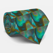 Blauwe Groene Abalone Shell Stropdas (Opgerold)