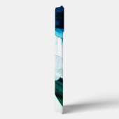 Blauwe groene abstracte kunst Case-Mate iPhone case (Achterkant / Rechts)