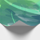 Blauwe Groene Abstracte Oceaan Cadeaupapier (Hoek)