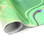 Blauwe Groene Abstracte Oceaan Cadeaupapier (Rol Hoek)