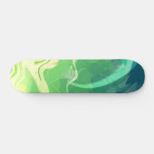 Blauwe Groene Abstracte Oceaan Persoonlijk Skateboard (Horizontaal)