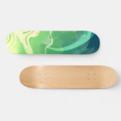 Blauwe Groene Abstracte Oceaan Persoonlijk Skateboard (Horizontaal)