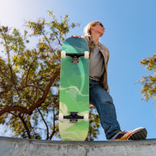 Blauwe Groene Abstracte Oceaan Persoonlijk Skateboard