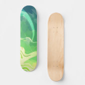 Blauwe Groene Abstracte Oceaan Persoonlijk Skateboard (Voorkant)