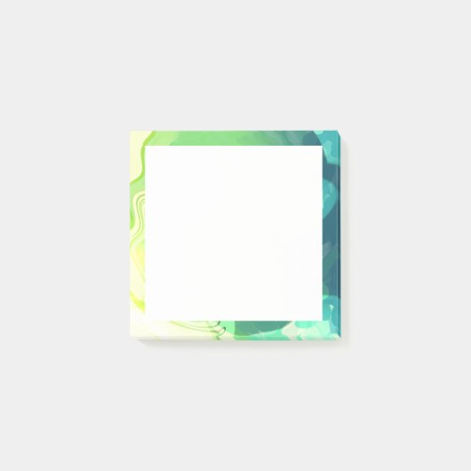 Blauwe Groene Abstracte Oceaan Post-it® Notes (Voorkant)