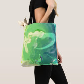 Blauwe Groene Abstracte Oceaan Tote Bag (Dichtbij)