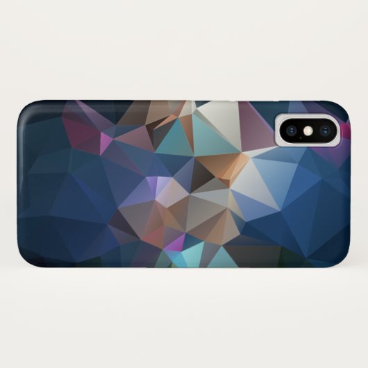 Blauwe groene Abstracte piramide Case-Mate iPhone Case (Achterkant (horizontaal))