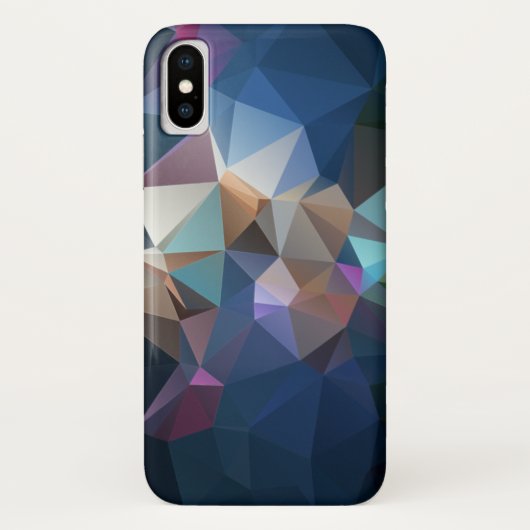 Blauwe groene Abstracte piramide Case-Mate iPhone Case (Achterkant)