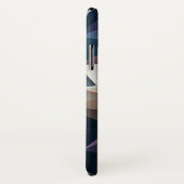 Blauwe groene Abstracte piramide Case-Mate iPhone Case (Achterkant / rechts)