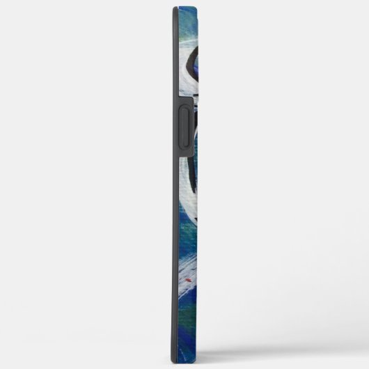 Blauwe groene Abstracte ventilatordozen Case-Mate iPhone Case (Achterkant / Rechts)