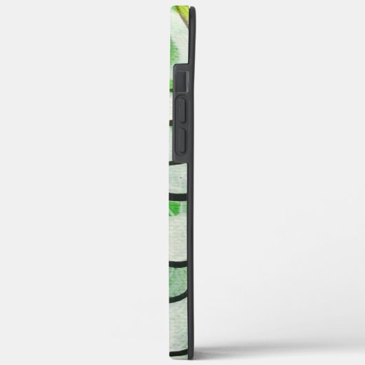 Blauwe groene Abstracte ventilatordozen Case-Mate iPhone Case (Achterkant / Links)