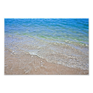 Blauwe groene Abstracte waterfoto Foto Afdruk