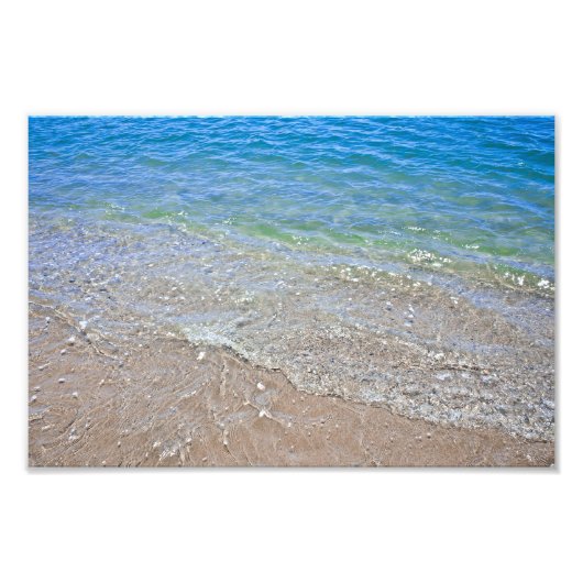 Blauwe groene Abstracte waterfoto Foto Afdruk (Voorkant)