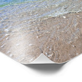 Blauwe groene Abstracte waterfoto Foto Afdruk (Hoek)