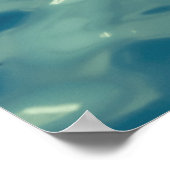 Blauwe groene Abstracte waterfoto Poster (Hoek)