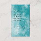 Blauwe groene achtergrond visitekaartje (Achterkant)