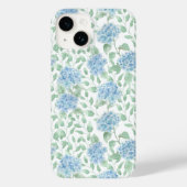 Blauwe Groene Aquarel Wilde Bloem Case-Mate iPhone Case (Achterkant)