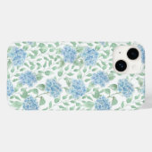 Blauwe Groene Aquarel Wilde Bloem Case-Mate iPhone Case (Achterkant (horizontaal))