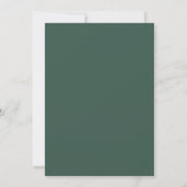 BLAUWE GROENE AQUELEURFLORALE BEDRIJFSPARTY EVENEM KAART (Achterkant)