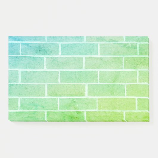 Blauwe Groene Baksteen Post-it® Notes (Voorkant)