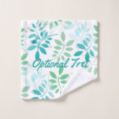 Blauwe groene bladeren bad handdoek (Wasdoekje)